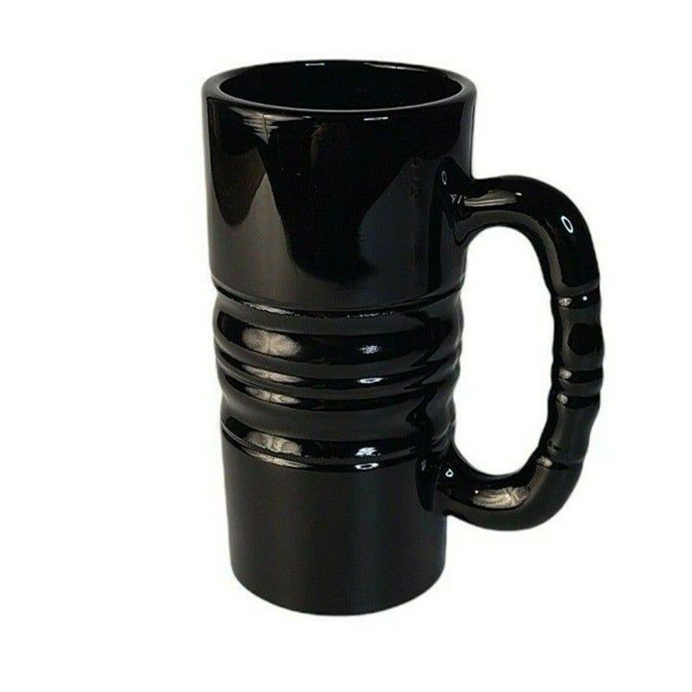 1970s Vintage Black Amethyst Ribbed Mug Tankard | Indiana Glass Tiara 6" Glasses